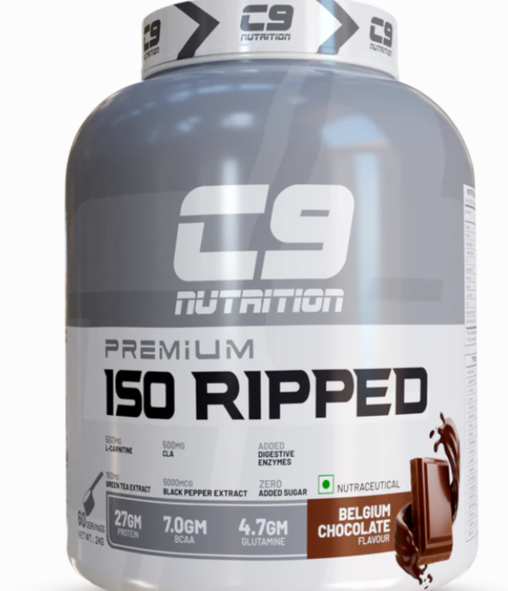 C9 iso ripped Belgium Chocolate 2 kg C9 Nutrition ISO Ripped Whey Protein